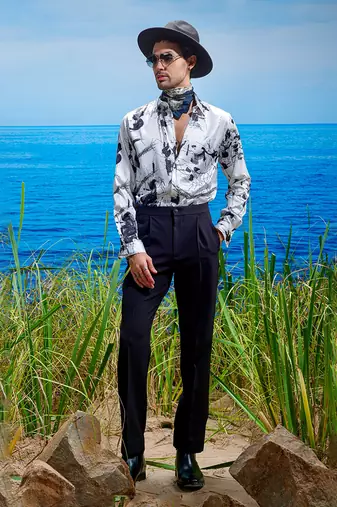 Eclipse whisper habutai silk shirt