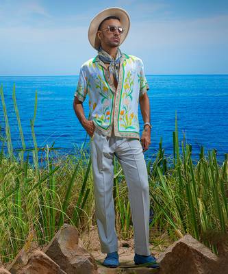 Arcadian meadow habutai silk shirt 1
