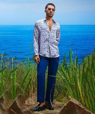 Seraphic blossom habutai silk shirt 1