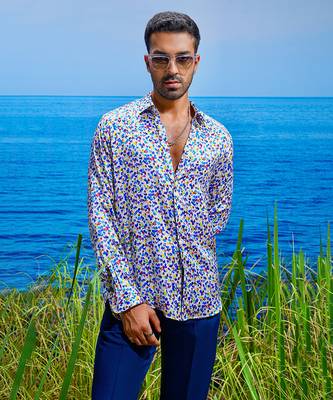 Seraphic blossom habutai silk shirt 2