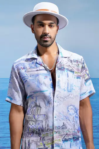 Ibiza breeze linen cuban shirt