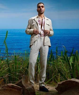 Desert dune linen trucker jacket 1