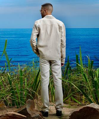 Desert dune linen trucker jacket 2