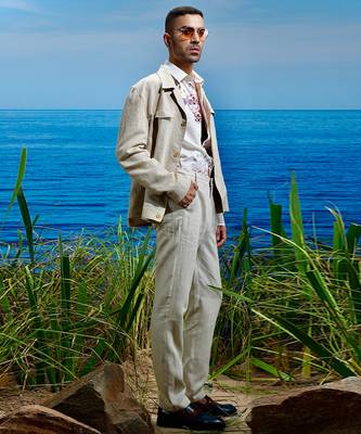 Desert dune linen trucker jacket 4