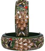 Premium jaipuri lac kada bangles set with latest peacock design
