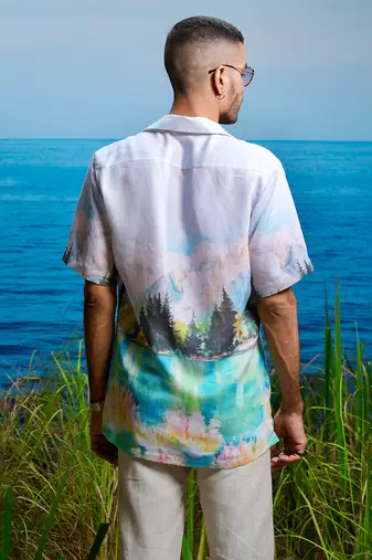 Whispering valley linen cuban shirt