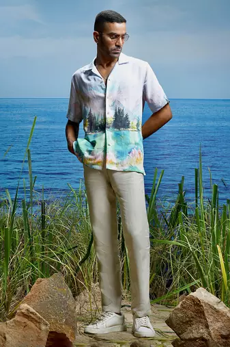 Whispering valley linen cuban shirt