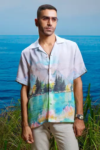 Whispering valley linen cuban shirt