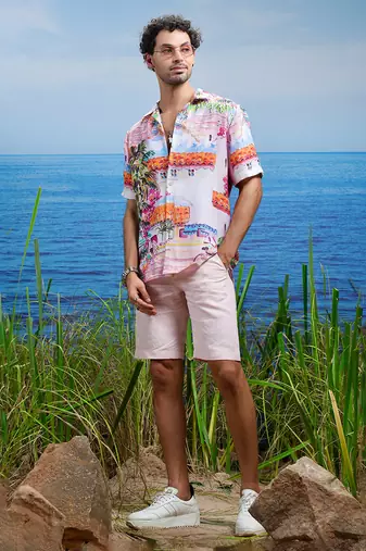 Sunset boulevard cuban linen shirt