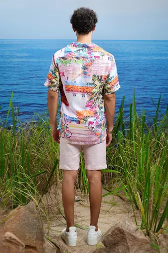 Sunset boulevard cuban linen shirt
