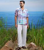 Amalfi vista linen cuban shirt