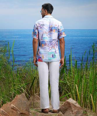 Amalfi vista linen cuban shirt 2