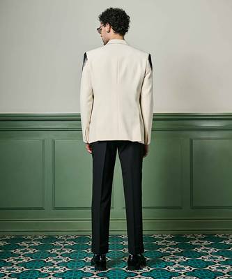 Ivory cityscape hand-painted ceremonial suit 2