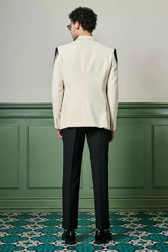 Ivory cityscape hand-painted ceremonial suit