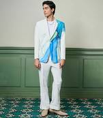 Aqua hand-painted ceremonial suit