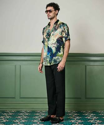 Enchanted evening habutai silk shirt 3