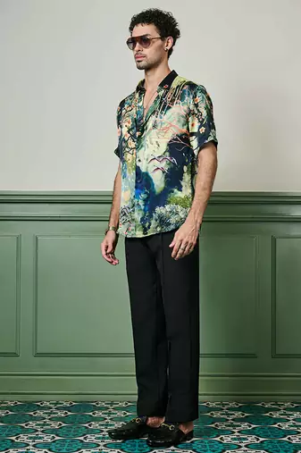 Enchanted evening habutai silk shirt
