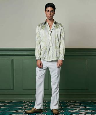 Mint reverie habutai silk shirt 1