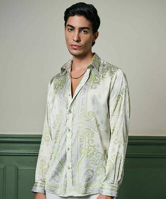Mint reverie habutai silk shirt 2