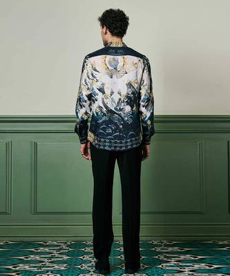 Kyoto nightfall habutai silk shirt 2