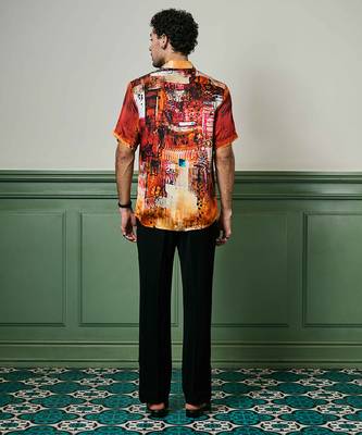 Ember oasis habutai silk shirt 2