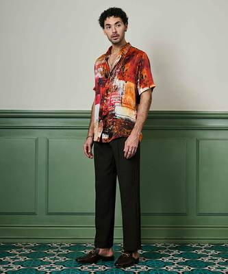 Ember oasis habutai silk shirt 5