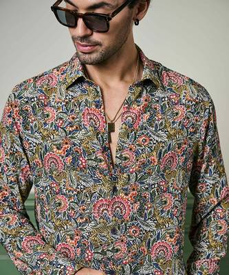 Fleur euphoria habutai silk shirt 2
