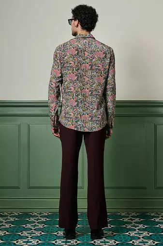 Fleur euphoria habutai silk shirt