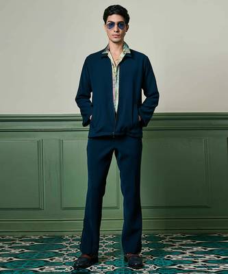 Navy lachka knitted co-ord set 1