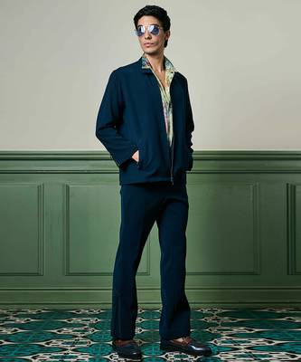 Navy lachka knitted co-ord set 2