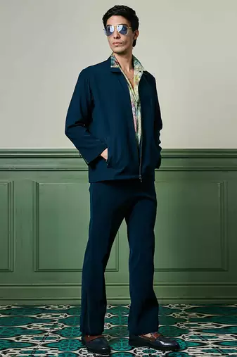 Navy lachka knitted co-ord set