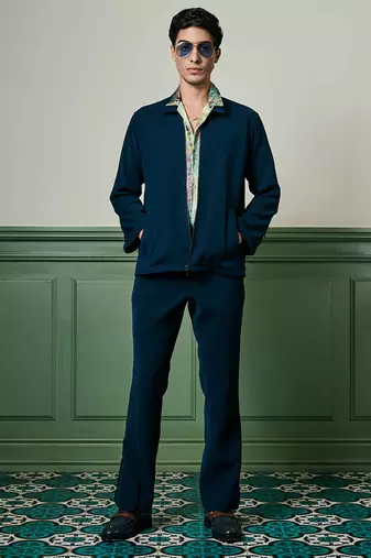 Navy lachka knitted co-ord set