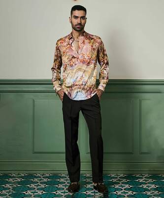 Belle   poque splendor habutai silk shirt 1