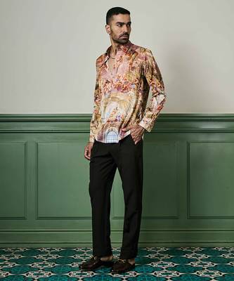 Belle   poque splendor habutai silk shirt 2