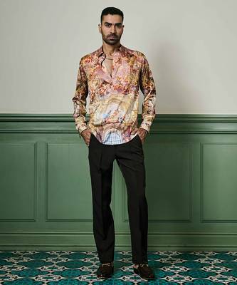 Belle   poque splendor habutai silk shirt 3