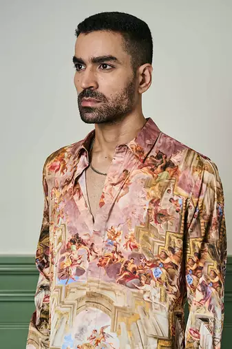 Belle   poque splendor habutai silk shirt