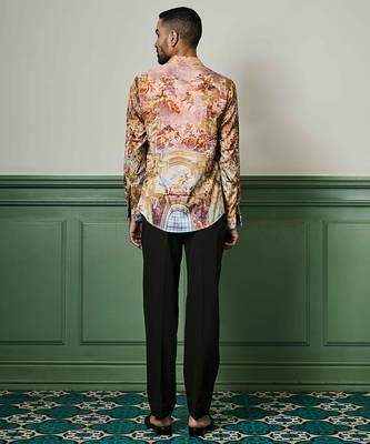 Belle   poque splendor habutai silk shirt 5