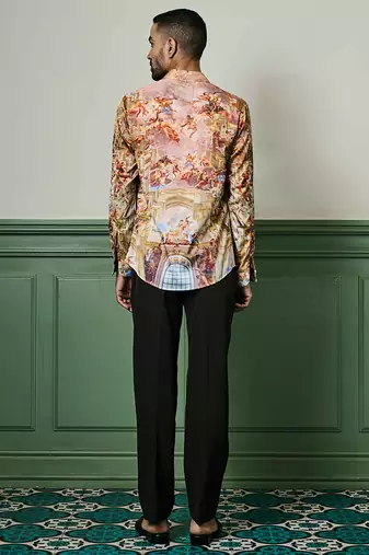 Belle   poque splendor habutai silk shirt