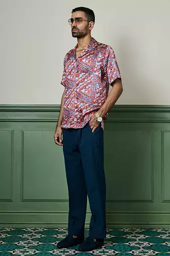 Mirage rhapsody habutai silk shirt