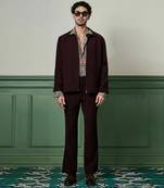 Wine lachka knitted co-ord set