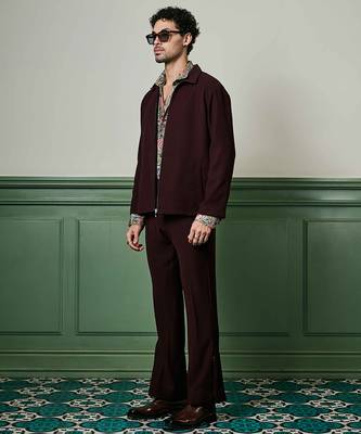 Wine lachka knitted co-ord set 3