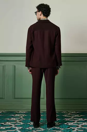 Wine lachka knitted co-ord set