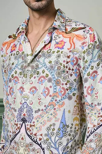 Arcadian dreams habutai silk shirt