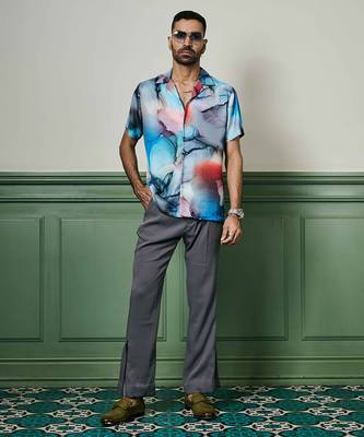 Oceanic reverie habutai silk shirt 1