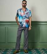 Oceanic reverie habutai silk shirt