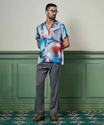Oceanic reverie habutai silk shirt 2