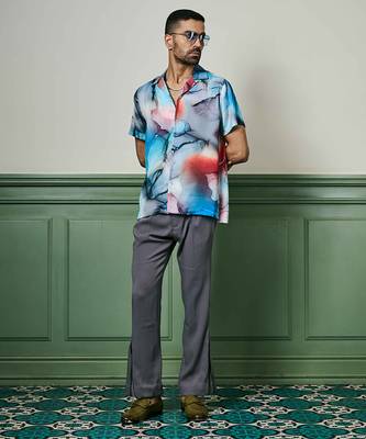 Oceanic reverie habutai silk shirt 3