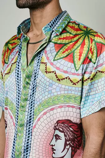 Apollo   s muse habutai silk shirt