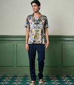 Verdant dreams habutai silk shirt