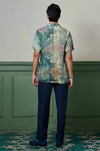Mystic terrain habutai silk shirt
